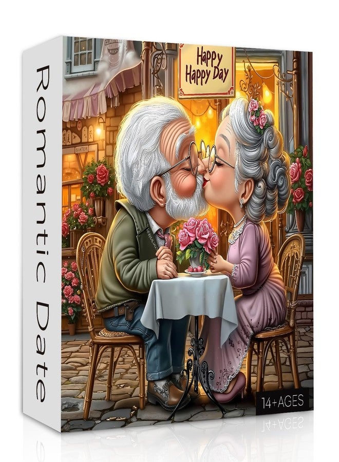 PPuzzling Elderly Couple Love Puzzles for Adults 1000 Pieces, Happy Grandpa Grandma Jigsaw Puzzle, Challenging Valentines Art Puzzles as Home Decor - Image 2